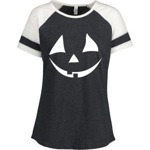 Jackolantern Pumpkin Face Funny Halloween Costume Halloween Costume Couple Enza Ladies Jersey Colorblock Tee