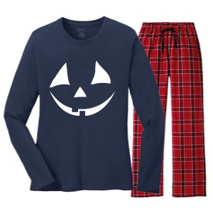 Jackolantern Pumpkin Face Funny Halloween Costume Halloween Costume Couple Women's Long Sleeve Flannel Pajama Set 