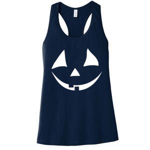 Jackolantern Pumpkin Face Funny Halloween Costume Halloween Costume Couple Women's Racerback Tank