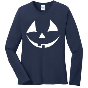 Jackolantern Pumpkin Face Funny Halloween Costume Halloween Costume Couple Ladies Long Sleeve Shirt