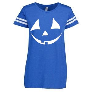 Jackolantern Pumpkin Face Funny Halloween Costume Halloween Costume Couple Enza Ladies Jersey Football T-Shirt