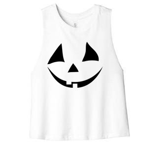 Jackolantern Pumpkin Face Funny Halloween Costume Halloween Costume Couple Women's Racerback Cropped Tank