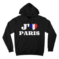 J'aime Paris France Flag French Heart I Love Paris Hoodie