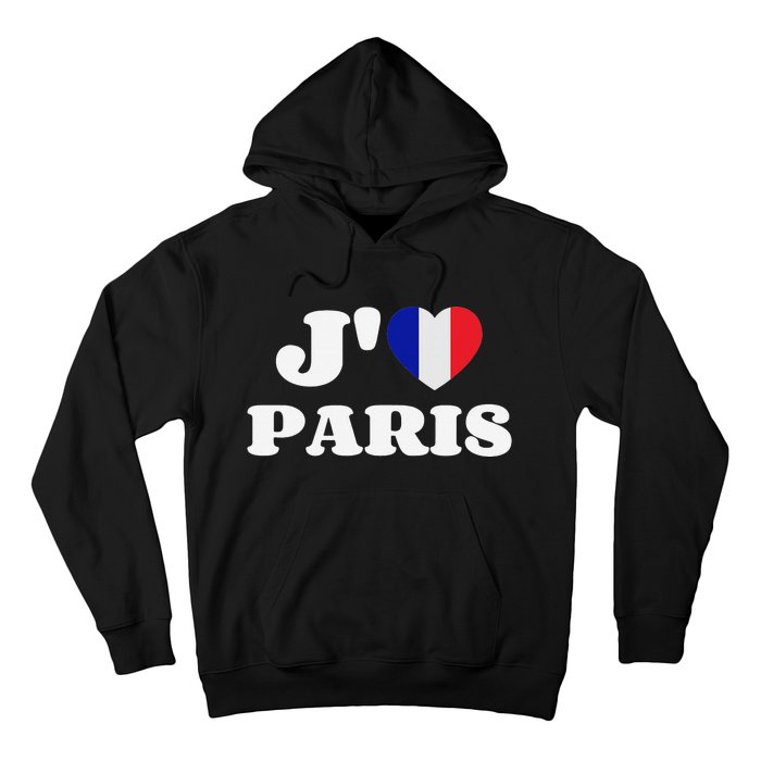 J'aime Paris France Flag French Heart I Love Paris Hoodie