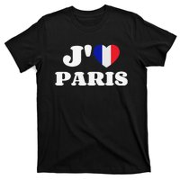 J'aime Paris France Flag French Heart I Love Paris T-Shirt