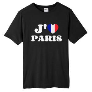 J'aime Paris France Flag French Heart I Love Paris Tall Fusion ChromaSoft Performance T-Shirt