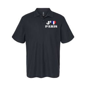 J'aime Paris France Flag French Heart I Love Paris Softstyle Adult Sport Polo