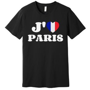 J'aime Paris France Flag French Heart I Love Paris Premium T-Shirt