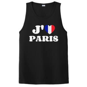 J'aime Paris France Flag French Heart I Love Paris PosiCharge Competitor Tank