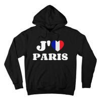 J'aime Paris France Flag French Heart I Love Paris Tall Hoodie