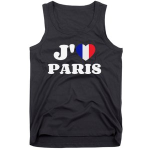 J'aime Paris France Flag French Heart I Love Paris Tank Top