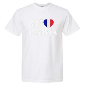 J'aime Paris France Flag French Heart I Love Paris Garment-Dyed Heavyweight T-Shirt