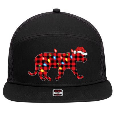 Jaguar Pajama Family Matching Group Christmas 7 Panel Mesh Trucker Snapback Hat