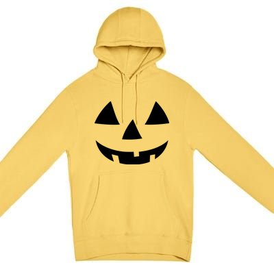 Jackolantern Pumpkin Face Halloween Costume Couple Funny Halloween Costume Premium Pullover Hoodie