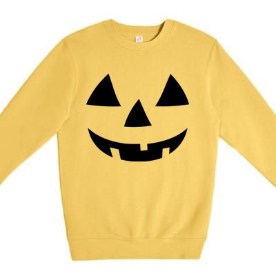 Jackolantern Pumpkin Face Halloween Costume Couple Funny Halloween Costume Premium Crewneck Sweatshirt