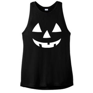 Jackolantern Pumpkin Face Halloween Costume Couple Funny Halloween Costume Ladies PosiCharge Tri-Blend Wicking Tank