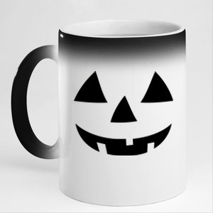 Jackolantern Pumpkin Face Halloween Costume Couple Funny Halloween Costume 11oz Black Color Changing Mug