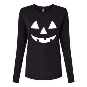 Jackolantern Pumpkin Face Halloween Costume Couple Funny Halloween Costume Womens Cotton Relaxed Long Sleeve T-Shirt