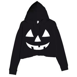 Jackolantern Pumpkin Face Halloween Costume Couple Funny Halloween Costume Crop Fleece Hoodie