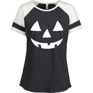 Jackolantern Pumpkin Face Halloween Costume Couple Funny Halloween Costume Enza Ladies Jersey Colorblock Tee