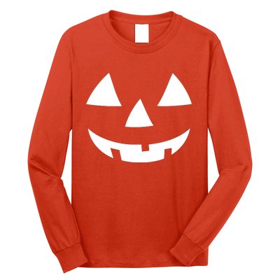 Jackolantern Pumpkin Face Halloween Costume Couple Funny Halloween Costume Long Sleeve Shirt