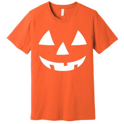 Jackolantern Pumpkin Face Halloween Costume Couple Funny Halloween Costume Premium T-Shirt