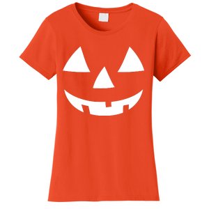 Jackolantern Pumpkin Face Halloween Costume Couple Funny Halloween Costume Women's T-Shirt