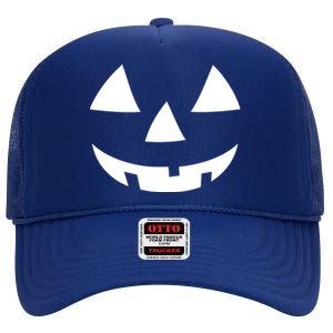 Jackolantern Pumpkin Face Halloween Costume Couple Funny Halloween Costume High Crown Mesh Back Trucker Hat