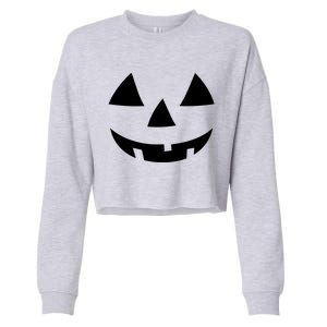 Jackolantern Pumpkin Face Halloween Costume Couple Funny Halloween Costume Cropped Pullover Crew