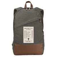 Jesus Paid For It All Jesus Receipt Cotton Canvas Backpack