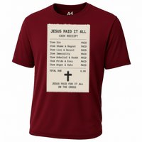 Jesus Paid For It All Jesus Receipt Cooling Performance Crew T-Shirt