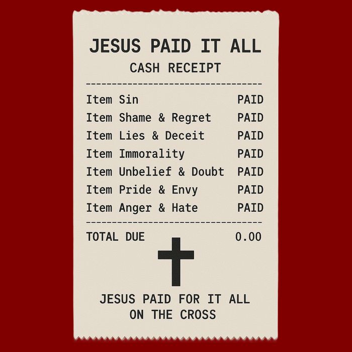 Jesus Paid For It All Jesus Receipt Cooling Performance Crew T-Shirt