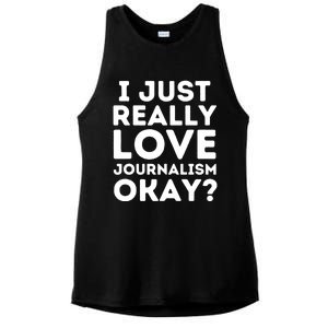 Journalism Professor Funny Journalism Student Journalist Gift Ladies PosiCharge Tri-Blend Wicking Tank