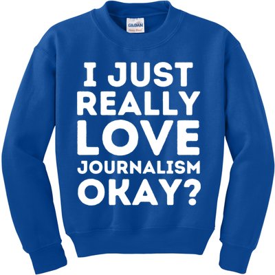 Journalism Professor Funny Journalism Student Journalist Gift Kids Sweatshirt