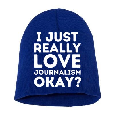Journalism Professor Funny Journalism Student Journalist Gift Short Acrylic Beanie