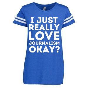 Journalism Professor Funny Journalism Student Journalist Gift Enza Ladies Jersey Football T-Shirt