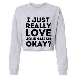 Journalism Professor Funny Journalism Student Journalist Gift Cropped Pullover Crew