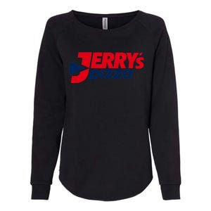 Jerry's Pizza Funny Viral Logo Recycle Romania Sarcasm Humor Womens California Wash Sweatshirt