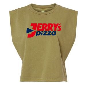 Jerry's Pizza Funny Viral Logo Recycle Romania Sarcasm Humor Garment-Dyed Women's Muscle Tee