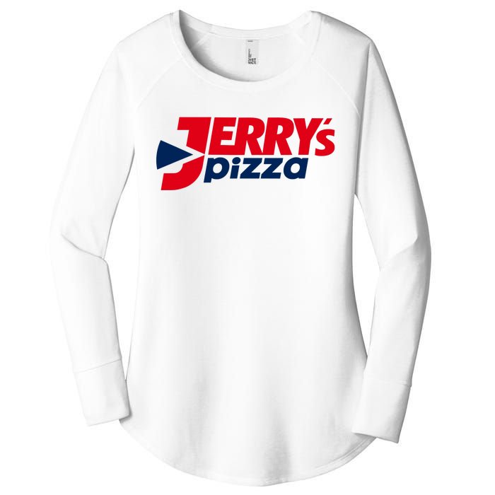 Jerry's Pizza Funny Viral Logo Recycle Romania Sarcasm Humor Women's Perfect Tri Tunic Long Sleeve Shirt