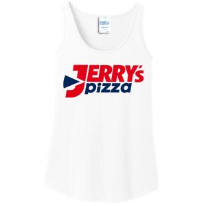 Jerry's Pizza Funny Viral Logo Recycle Romania Sarcasm Humor Ladies Essential Tank