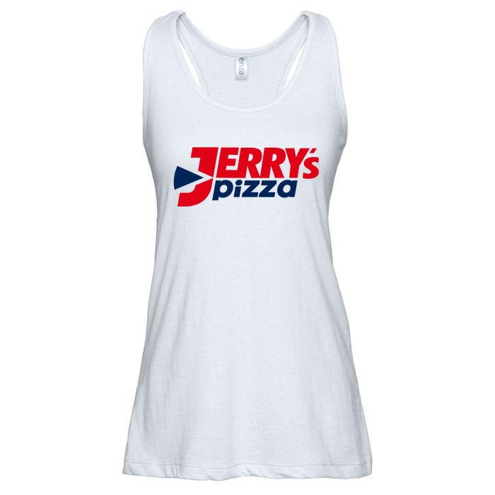 Jerry's Pizza Funny Viral Logo Recycle Romania Sarcasm Humor Ladies Essential Flowy Tank