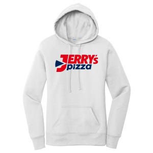 Jerry's Pizza Funny Viral Logo Recycle Romania Sarcasm Humor Women's Pullover Hoodie