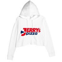 Jerry's Pizza Funny Viral Logo Recycle Romania Sarcasm Humor Crop Fleece Hoodie