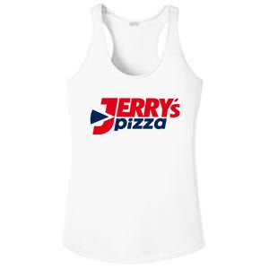 Jerry's Pizza Funny Viral Logo Recycle Romania Sarcasm Humor Ladies PosiCharge Competitor Racerback Tank