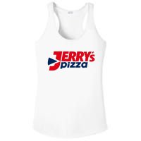 Jerry's Pizza Funny Viral Logo Recycle Romania Sarcasm Humor Ladies PosiCharge Competitor Racerback Tank