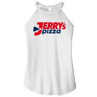 Jerry's Pizza Funny Viral Logo Recycle Romania Sarcasm Humor Women's Perfect Tri Rocker Tank