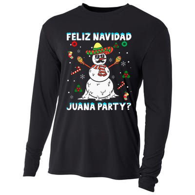 Juana Party Feliz Navidad Christmas Family Matching Pajamas Cooling Performance Long Sleeve Crew