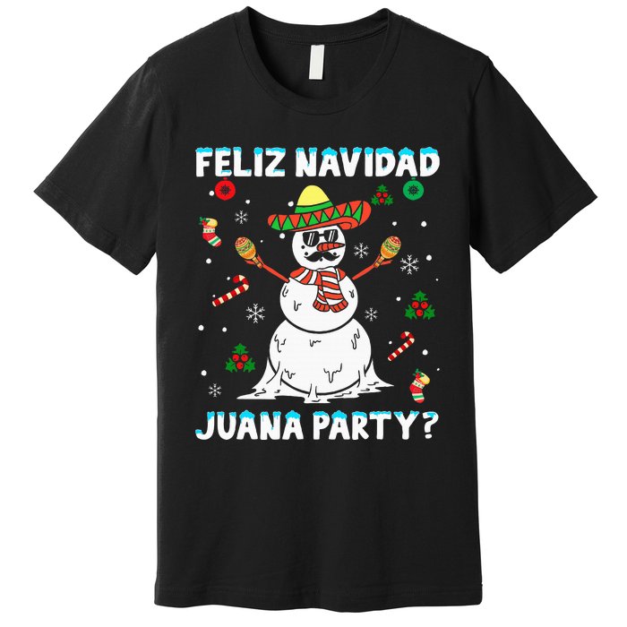 Juana Party Feliz Navidad Christmas Family Matching Pajamas Premium T-Shirt