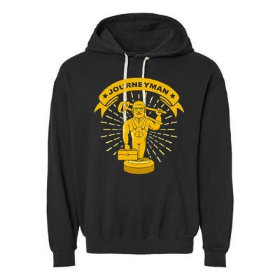 Journeyman Plumber Gift Trophy Statue Plumbing Garment-Dyed Fleece Hoodie